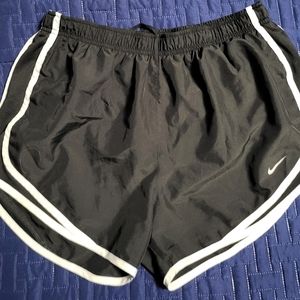 Women's black and white Nike shorts size large
